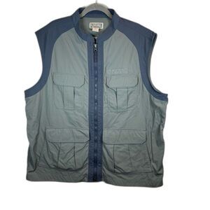 Duluth Men's Dry on the Fly Gray Green Vest Size 2XL Tall